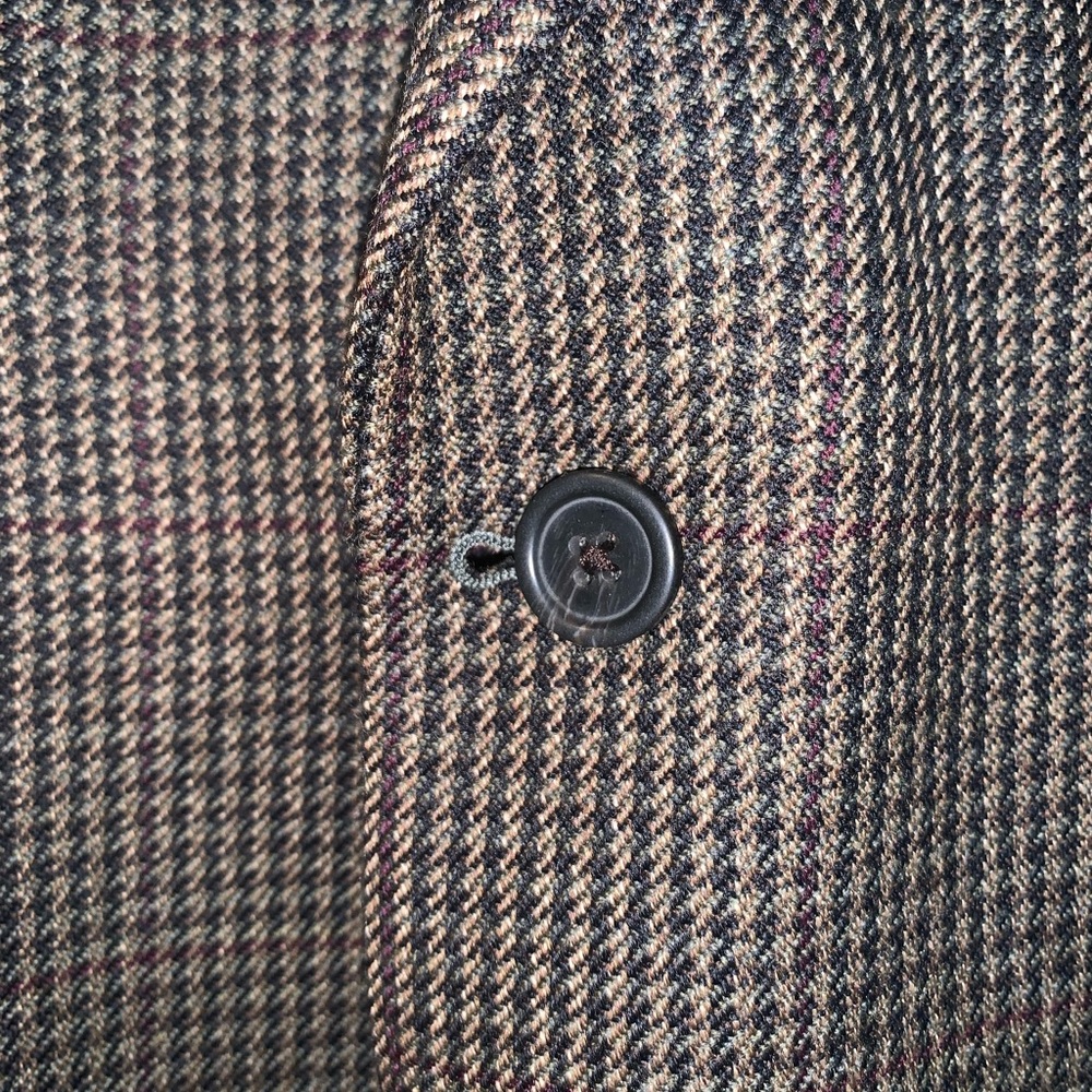 American Living Men’s 100% Wool Brown Houndstooth Jacket Size 42S - Picture 5 of 8